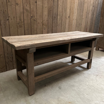 Driftwood salontafel met 2 vakken