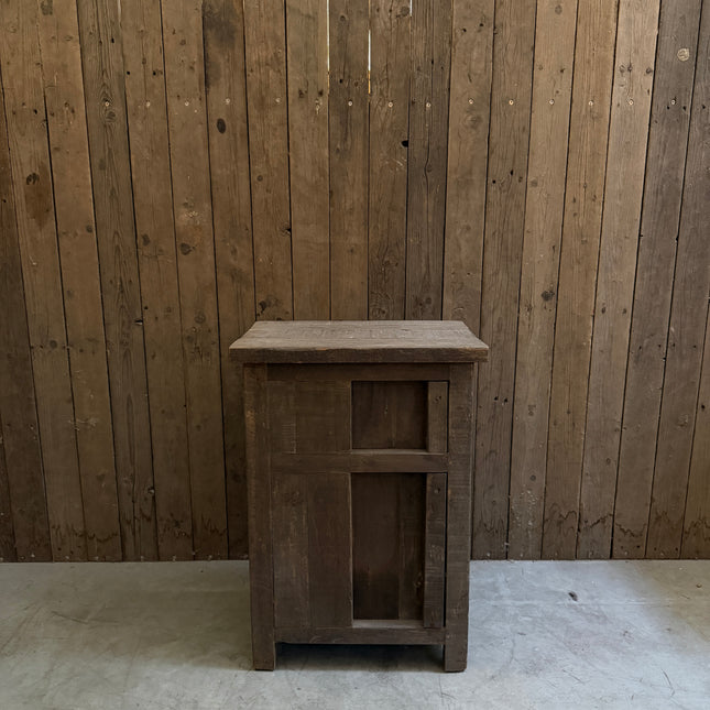 Driftwood Nachtkastje met Schuifdeur en Lade