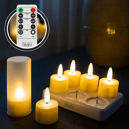 6 Waxinelichtjes LED - Akaro