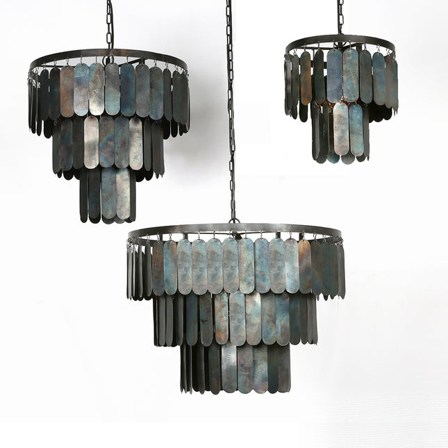 Hanglamp met metalen lamellen – By Mooss