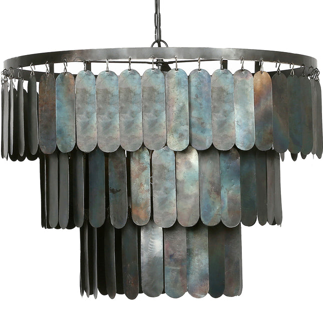 Hanglamp met metalen lamellen – By Mooss