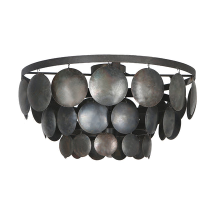 Plafondlamp met metalen schijfjes – By Mooss
