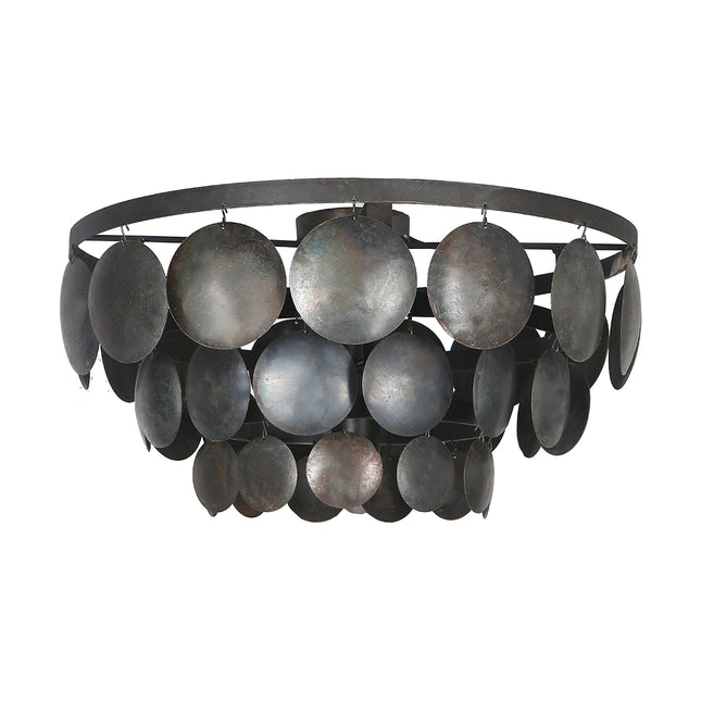 Plafondlamp met metalen schijfjes – By Mooss