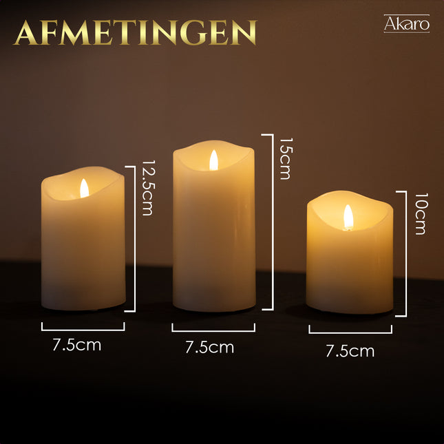 3 LED kaarsen - Akaro