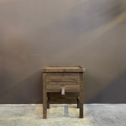 Driftwood Ladekastje met 2 Lades | Landelijk Oud Houten Kastje