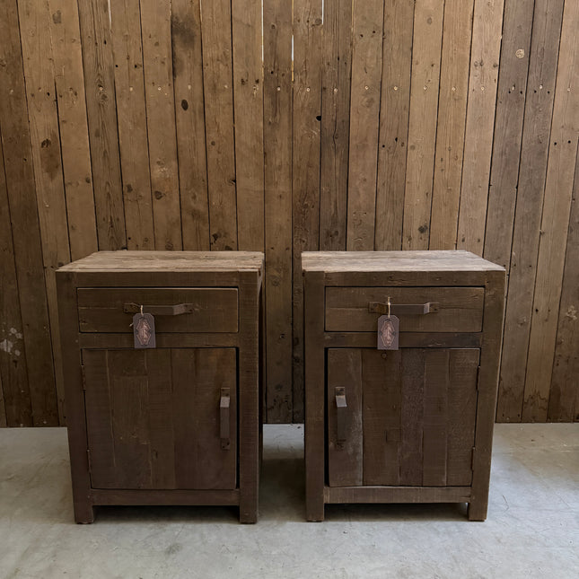 Driftwood nachtkastje – 1 deur & 1 lade