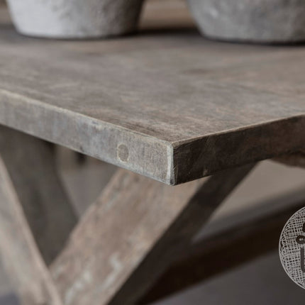 Eettafel Ibiza 220 cm | Natuurlijk Vergrijsd Teakhout | Island Collection