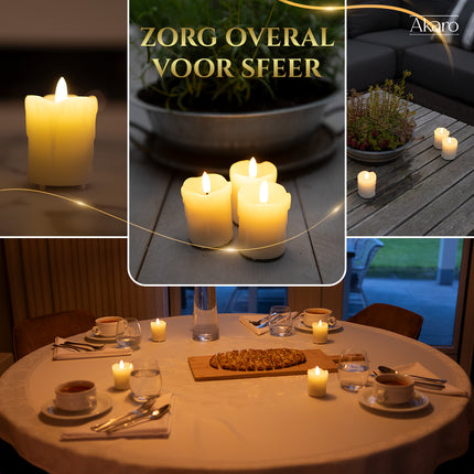6 LED kaarsen met wax - Akaro