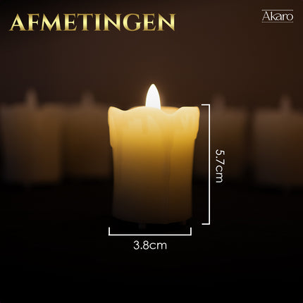 6 LED kaarsen met wax - Akaro