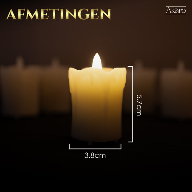 6 LED kaarsen met wax - Akaro