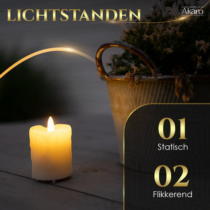 6 LED kaarsen met wax - Akaro