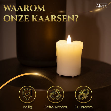 6 LED kaarsen met wax - Akaro