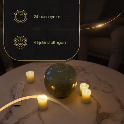 6 LED kaarsen met wax - Akaro