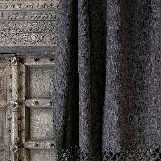 Be-Uniq Plaid Sarah | Linnen & Katoen – Anthracite