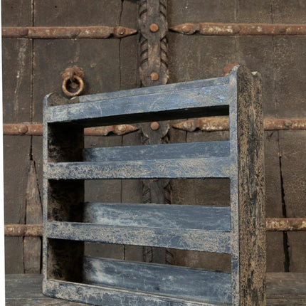 Kruidenrekje Grey Finish 40x40 cm | Stoer Houten Kruidenrek | Be Uniq