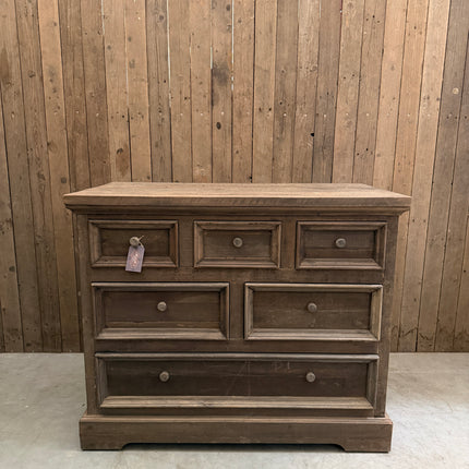 Driftwood Commode met 6 Lades – Stoere Houten Commode voor Babykamer