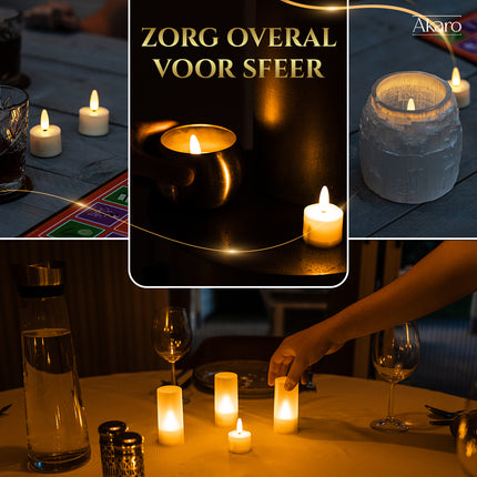 6 Waxinelichtjes LED - Akaro