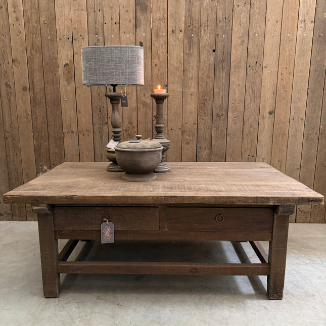 Driftwood Salontafel Jenong – Massief Houten Salontafel met Laden