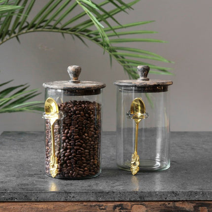 Be Uniq Glazen Voorraadpot met Lepel Buren | Glass Collection | Landelijke Voorraadpot