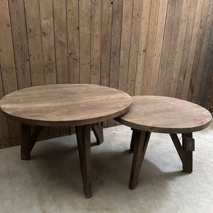 Driftwood salontafels – rond | los of als set