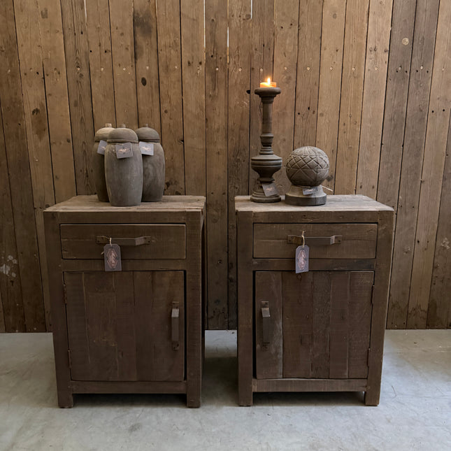 Driftwood nachtkastje – 1 deur & 1 lade