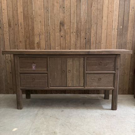 Driftwood Dressoir met 2 Deuren & 4 Lades | Landelijk Massief Houten Dressoir