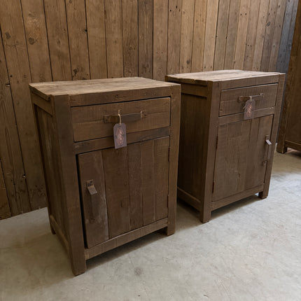 Driftwood nachtkastje – 1 deur & 1 lade