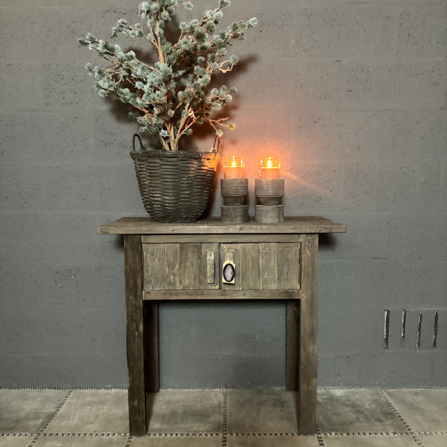 Driftwood sidetable met 2 deurtjes