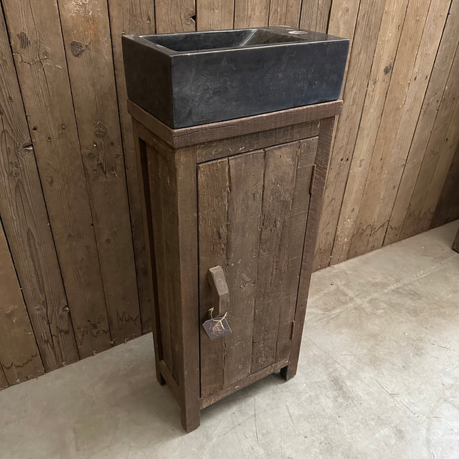 Driftwood wc-meubel met spoelbak