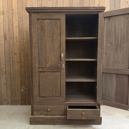 Driftwood kast met 2 deuren en 2 lades | Stoere houten opbergkast landelijk interieur