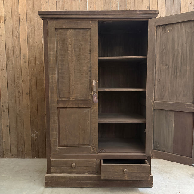 Driftwood kast met 2 deuren en 2 lades | Stoere houten opbergkast landelijk interieur