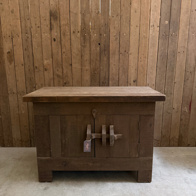 Driftwood Kastje – 2 Deuren met Houten Schuif