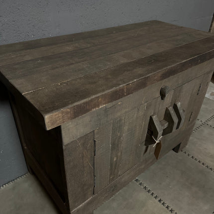 Driftwood Kastje – 2 Deuren met Houten Schuif