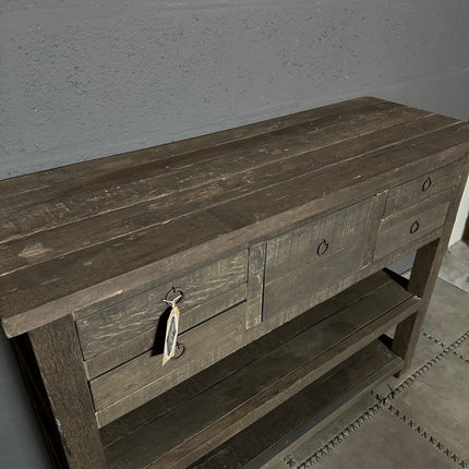 Driftwood Sidetable – 5 Lades & 2 Legplanken