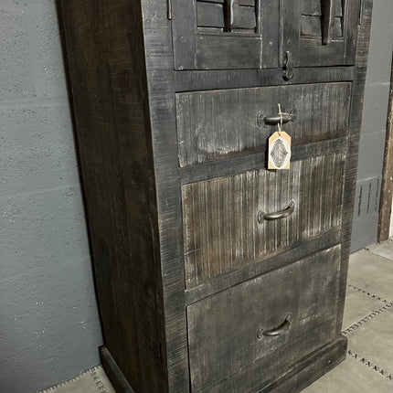 Uniek India Louvre Kledingkast – 3 Lades & Bovenkast