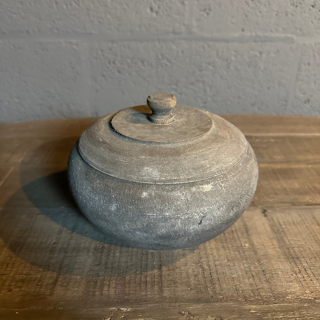 Ronde Houten Potjes met Deksel | Landelijke Opbergpotjes van Massief Hout