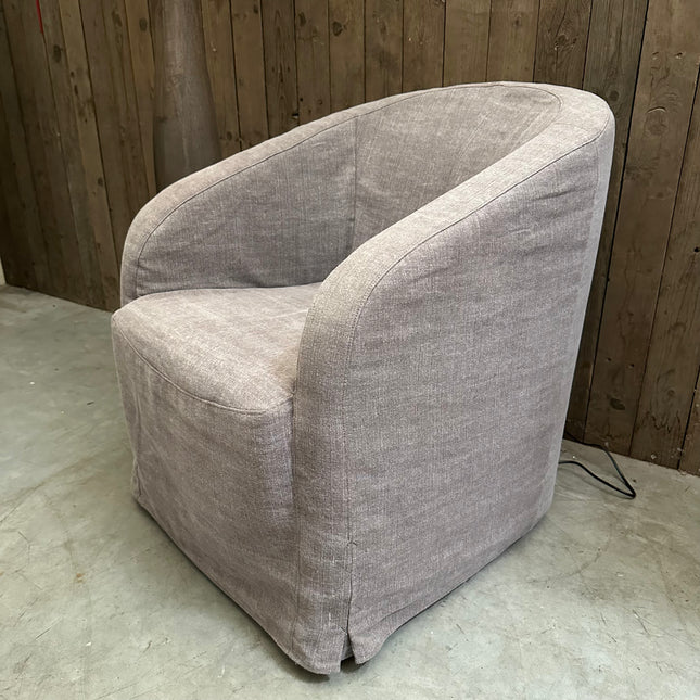 Fauteuil Kiss | Kiss stof grijs taupe | Comfortabele landelijke fauteuil