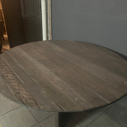 Ronde Driftwood Tafel met Organisch Onderstel