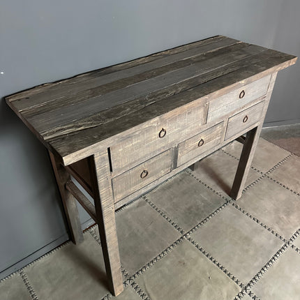 Driftwood sidetable met 5 lades