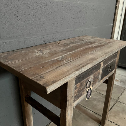 Driftwood sidetable met 2 lades