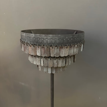 Trapa Living Staande Lamp Dhari Rond | Metalen Vloerlamp met Decoratieve Hangers