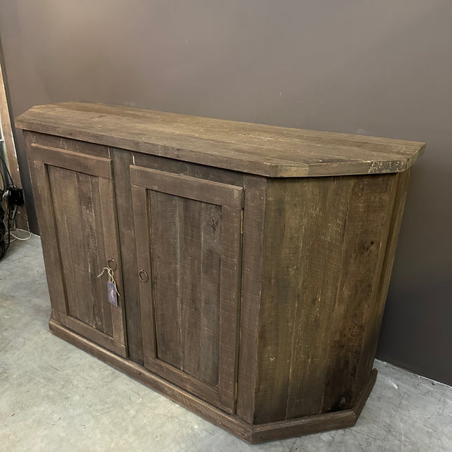 Driftwood Dressoir met 2 Deuren en Afgeschuinde Rand | Landelijk Dressoir Oud Hout