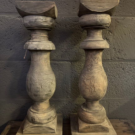 Massief houten balusters