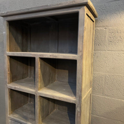 Rough Wood vakkenkast – open vakken, lade en 2 deurtjes