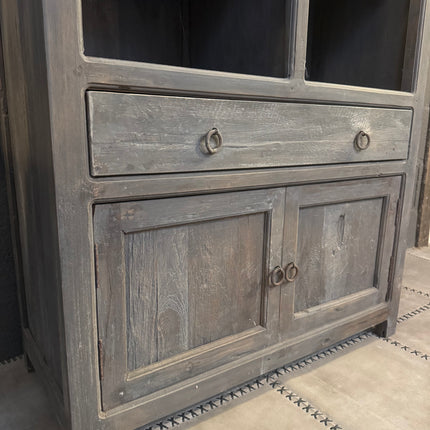 Rough Wood vakkenkast – open vakken, lade en 2 deurtjes