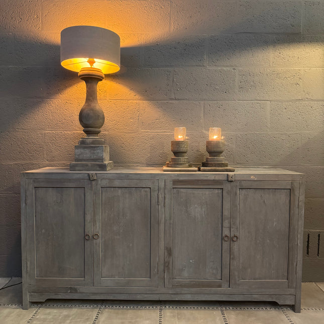 Old Grey Dressoir met 4 Deuren