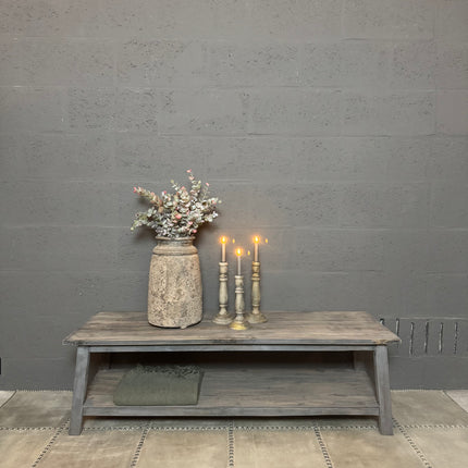 Old Grey Salontafel met onderblad