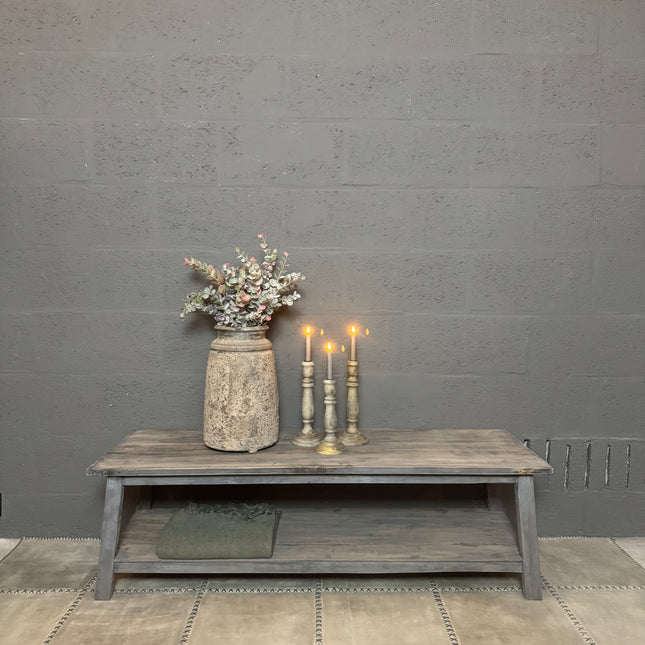 Old Grey Salontafel met onderblad