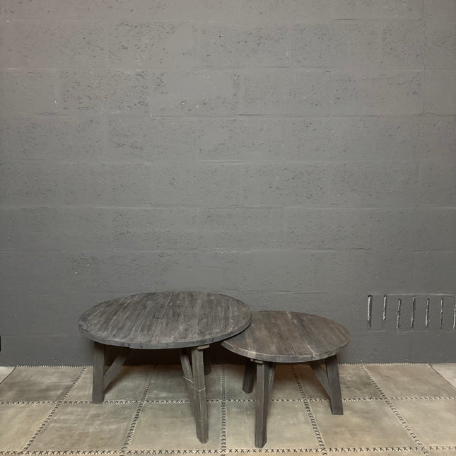 Rough Wood salontafel rond