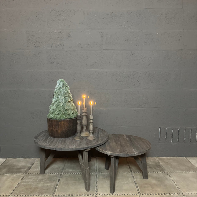 Rough Wood salontafel rond